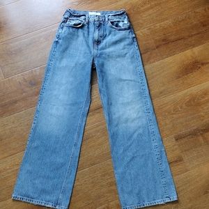 Topshop Wide Leg Moto Jeans